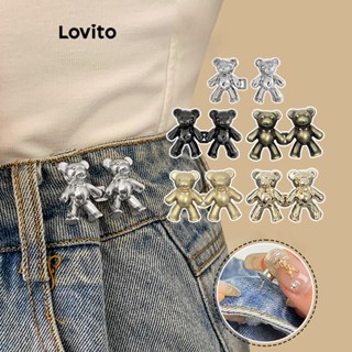 Lovito Broches de Metal Básicos para Mulheres L60AD011 (Estilo 1/Dourado/Prateado/Preto)