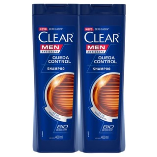 Kit 2X 400ml Shampoo Clear Men Queda Control