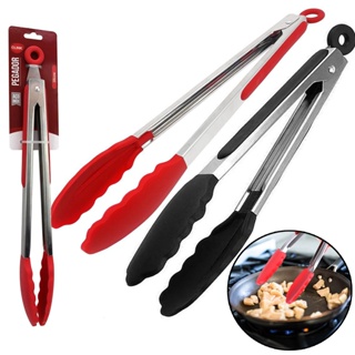 Pegador Em Silicone e Inox para Cozinha - Saladas, Carnes e Alimentos - Grande em Oferta na Shopee