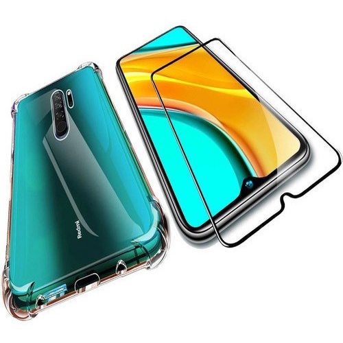 Capa Case Capinha Anti Impacto Para Redmi 9 + Película 3D Vidro Temperado