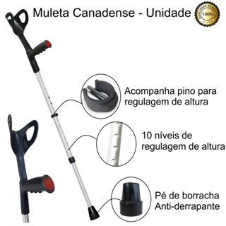 Bengala Muleta Canadense 120kg 1 Unid Regulavel