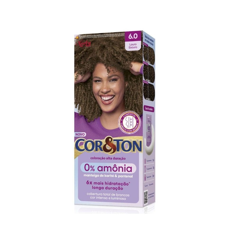 Tintura Cor&Ton Niely 0% Amônia 6.0 Louro Escuro em Oferta na Shopee