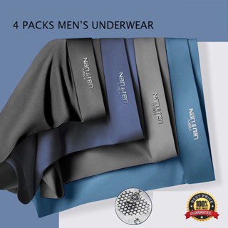 4 PCS Boxer Ice Silk Men Shorts Graphene Cuecas Masculinas Confortáveis E Respiráveis Ultrathin