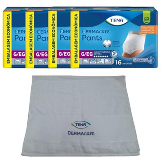 Kit 4 Roupas Íntimas Tena Dermacare Pants Ultra G/EG com 16un + Toalha Dermcare Tena