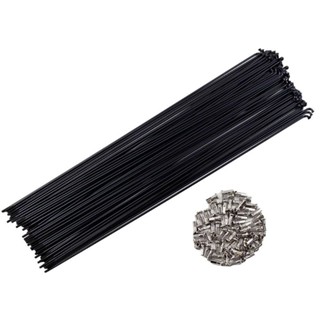 Conjunto 72 Raios Bicicleta Rodas Aro 29 Cor Preto com Niples 280/285/288/290/295mm
