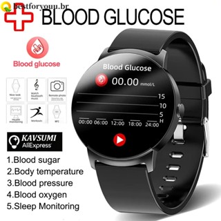 Xiaomi 2024 NFC Smartwatch Relógio Inteligente De Glicose Sanguínea Não-Invasiva Homens Termômetro Monitor De Frequência Cardíaca IP68 À Prova D