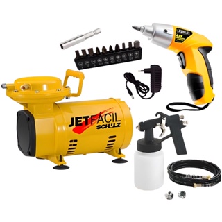 *COMPRESSOR AR DIRETO JET FACIL C/ KIT em Oferta na Shopee