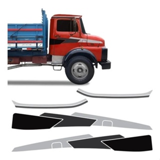 Kit Faixa Mercedes Mb 1113 1114 Adesivo Lateral Teto Prata em Oferta na Shopee