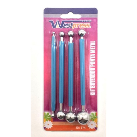 Kit 4 Boleador Ponta Dupla Aço Inox Biscuit Arte Francesa em Oferta na Shopee