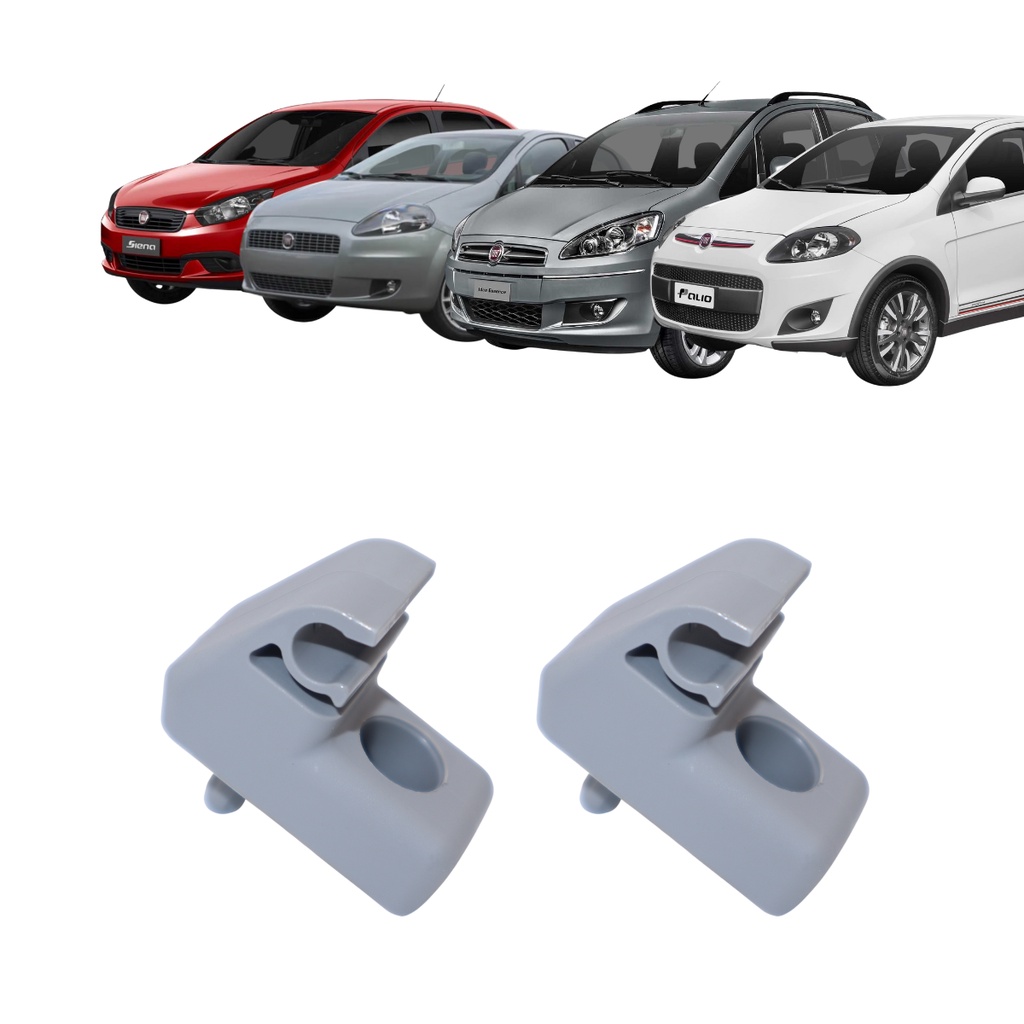 Kit 2 Suporte Quebra Sol Grand Siena Idea Palio Novo Punto