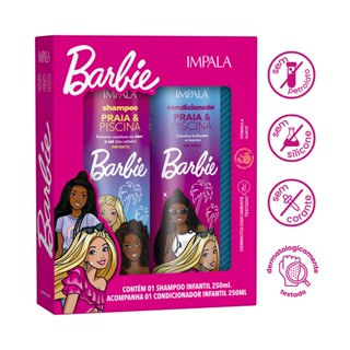 Kit Shampoo Condicionador Praia Piscina Barbie Impala 250Ml