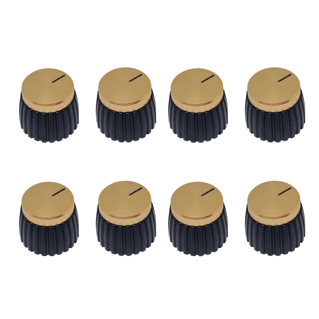 Kit 8 Knob Amplificador Estilo Marshall Dourado Gold ABS
