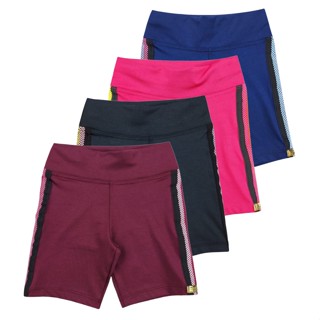 4 Bermudas Ciclista Infantil Juvenil Menina Suplex Basica