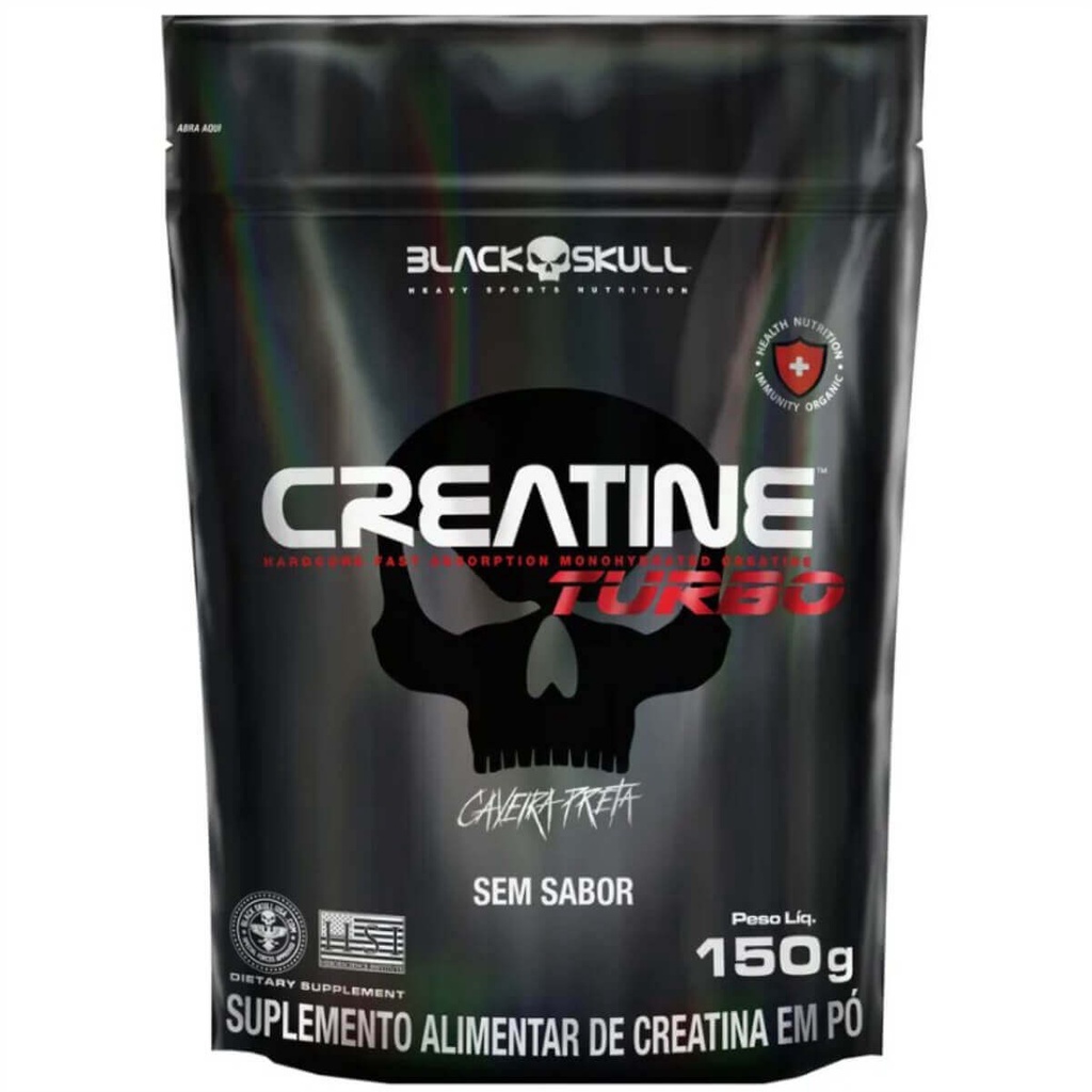 Creatina Turbo Black Skull USA - Creatine Monohidratada (Refil 150g)