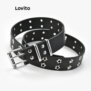 Lovito Cinto Vintage Stars Metal Star Punk Para Mulheres LFA12672