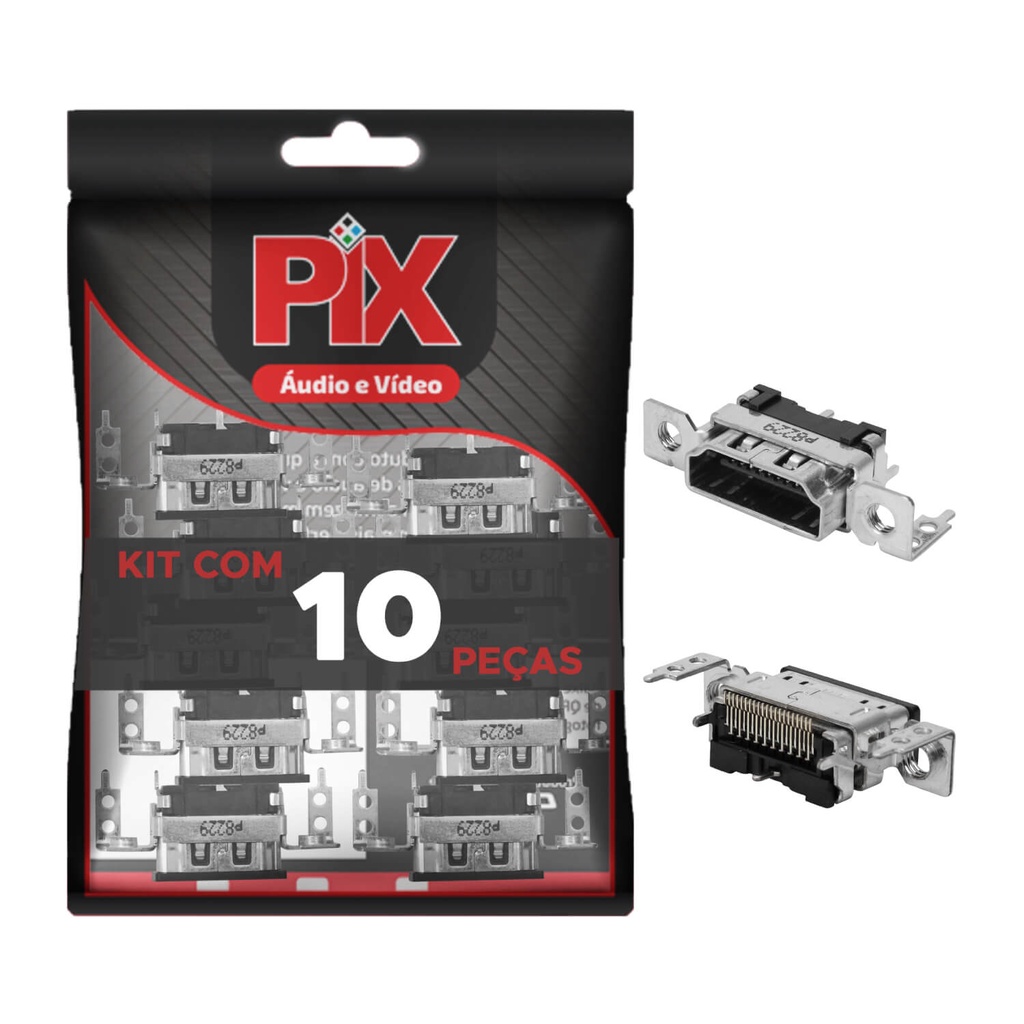 10x Conector Hdmi Solda Placas diversas 35mm compare a foto