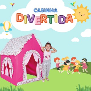 Casinha Cabana Menina Infantil Pink Com Porta E Janelinha