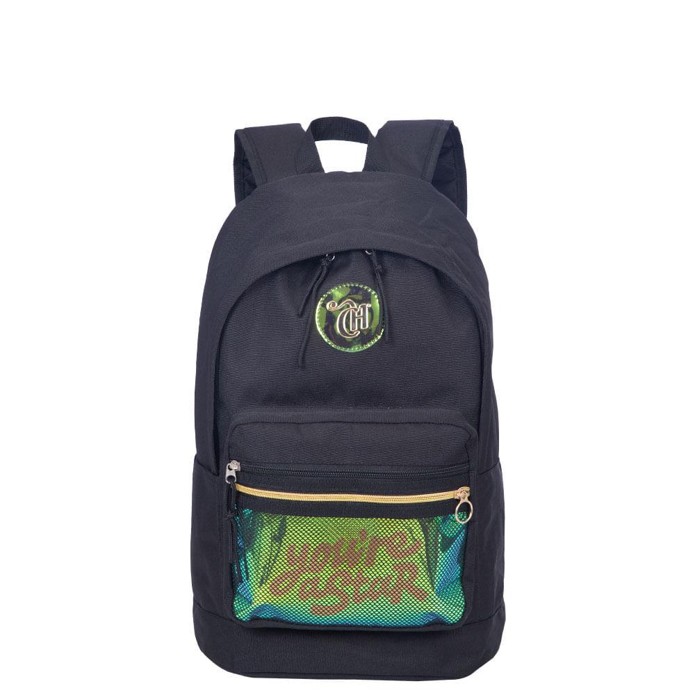 Mochila Grande Capricho Candy - Preto em Oferta na Shopee