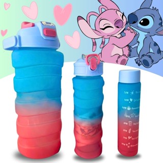 KIT Garrafa de Água Motivacional 2L 450ML 250ML Cores Sortidas