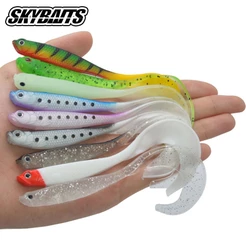 Isca Macia De Cauda Em T De 4 Peças , De Pesca Wobblers De Silicone Colorido De 12.5 Cm 5.5 G