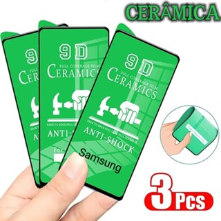 3 película de 9D cerâmica Para.Samsung.Galaxy a54 a52 a34 a14 m14 m54 a15 a25 m34 a23 A72 a71 a20s a32 4g a11 a12 a51 a20 a30 a50/a50s m21/m21s s23 6,1s23+5g 6,6a30 a20/a52s/a22/a70/m32/m52 5g/m62/ s22/pronta enviar