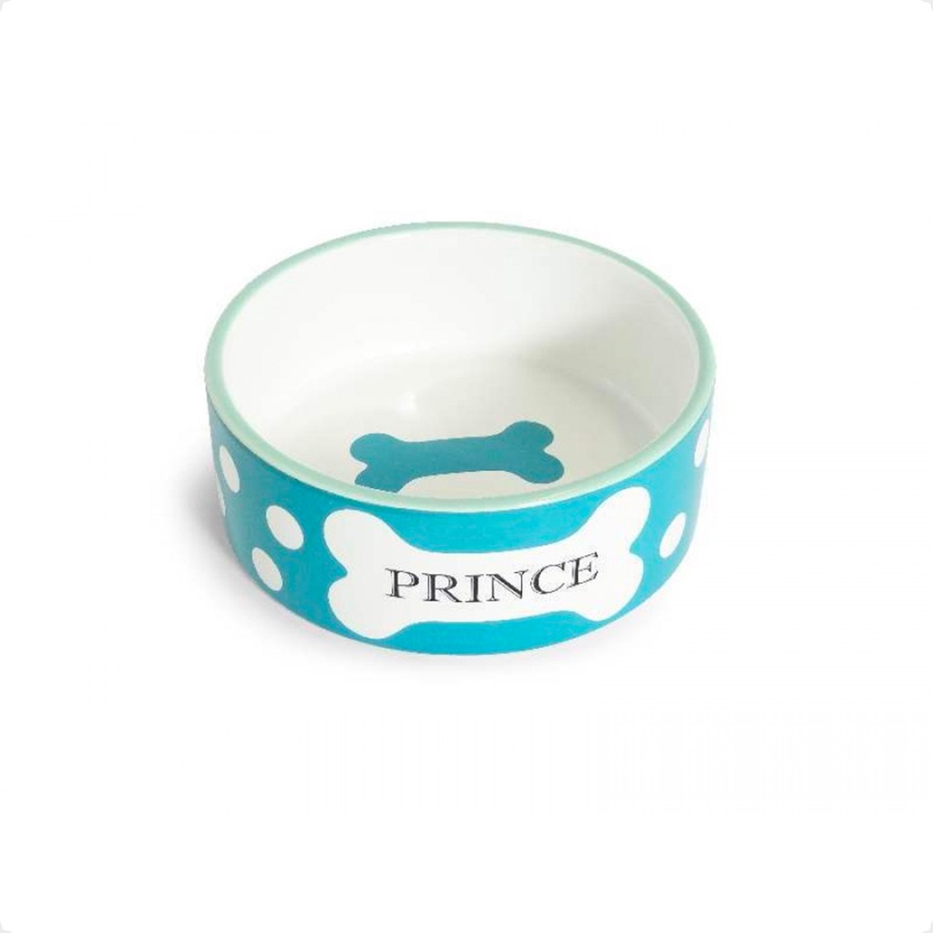 Comedouro Cães The Pets Porcelana Príncipe Azul Pequeno - 400 mL