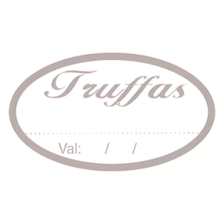 Etiqueta Adesiva - Trufa com Validade - Prata - 100 unidades - Rizzo