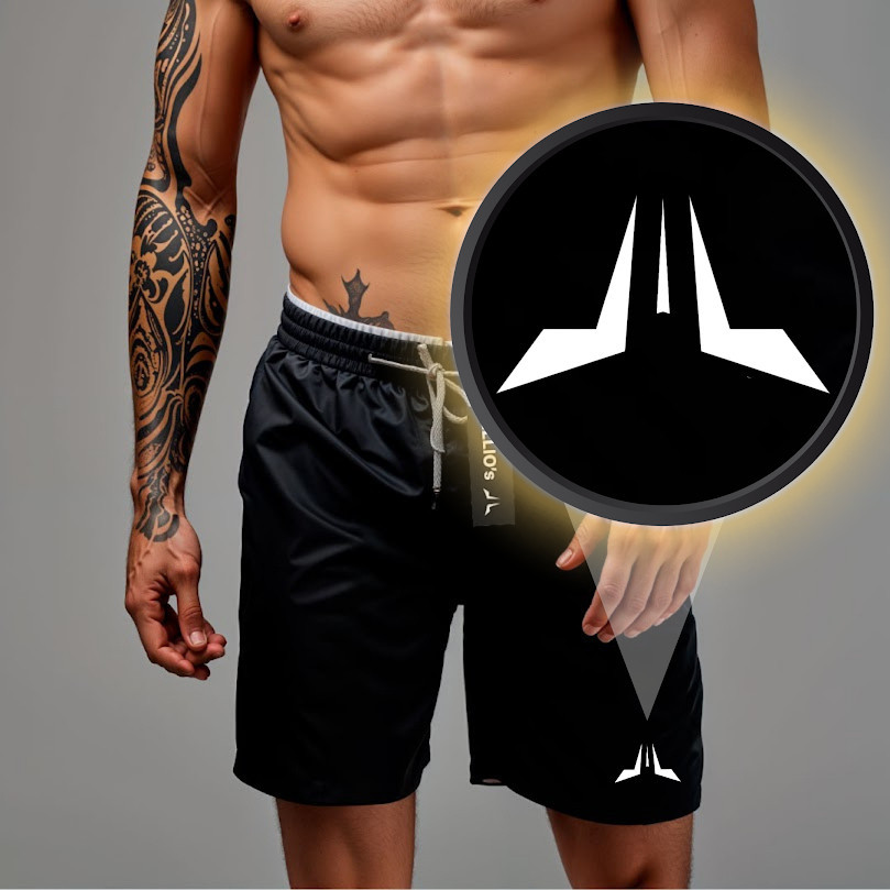 Bermuda  Mauricinho Antiodor Esportiva  LOGO ELLIOS -  Academia,corrida , treino, crossfit, esportiva