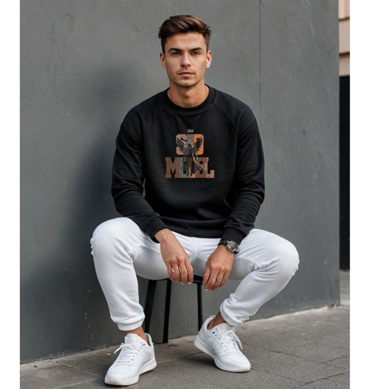 Moletom Unissex São Miguel Arcanjo Blusa de Manga Comprida Estampa Católica Retiro Fé Femina Masculina