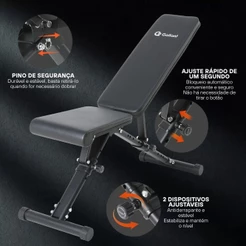 Banco Para Musculação Gallant Elite 13 Níveis De Inclinação (GBS01H13APT)