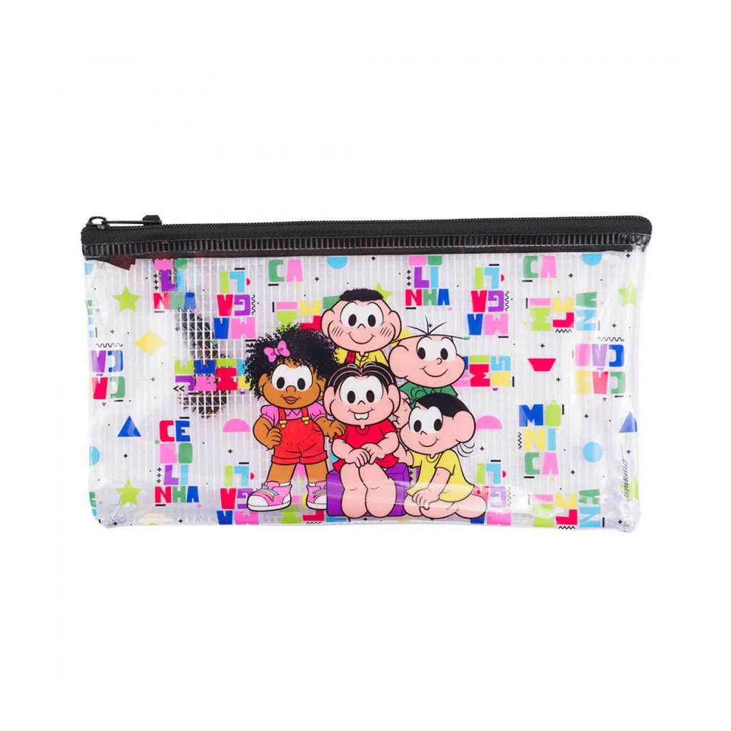 Necessaire Estojo Transparente Turma 11.5x21cm - Turma Da Mônica MTXS9040-M12-MC