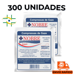 300 Unidades Compressa de Gaze Nobre Gaze Estéril Hidrófila 13 Fios Primeiros Socorros em Oferta na Shopee