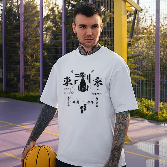 Camiseta Mikey Manjiro Sano Gang Tokyo Revengers Camisa Streetwear Personalizado 100% Algodão