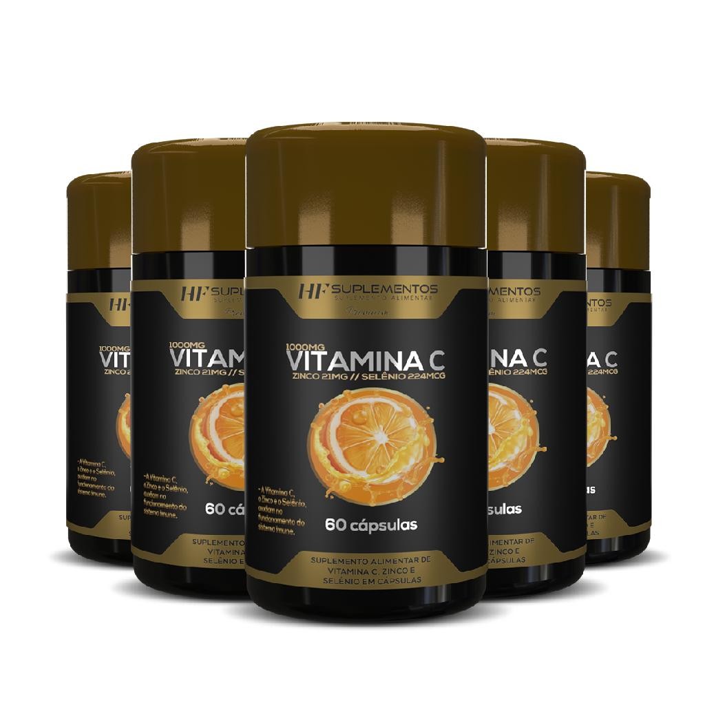 5x  VITAMINA C PREMIUM 60 CAPS HF SUPLEMENTOS