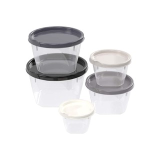 Kit 5 Potes Encaixáveis Redondos Conect Plástico Plasútil em Oferta na Shopee