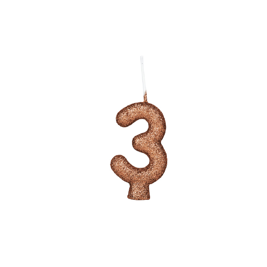 Detalhes do Vela Glitter Rose Gold - 01 Unidade - Regina - Rizzo