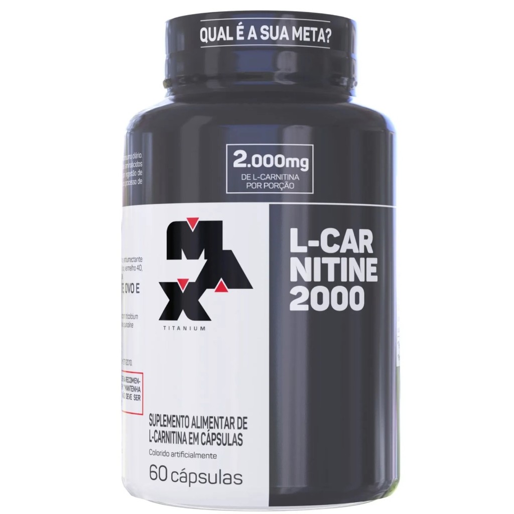 L-Carnitine 2000 Pote Com 60 Cápsulas - Max Titanium - Health