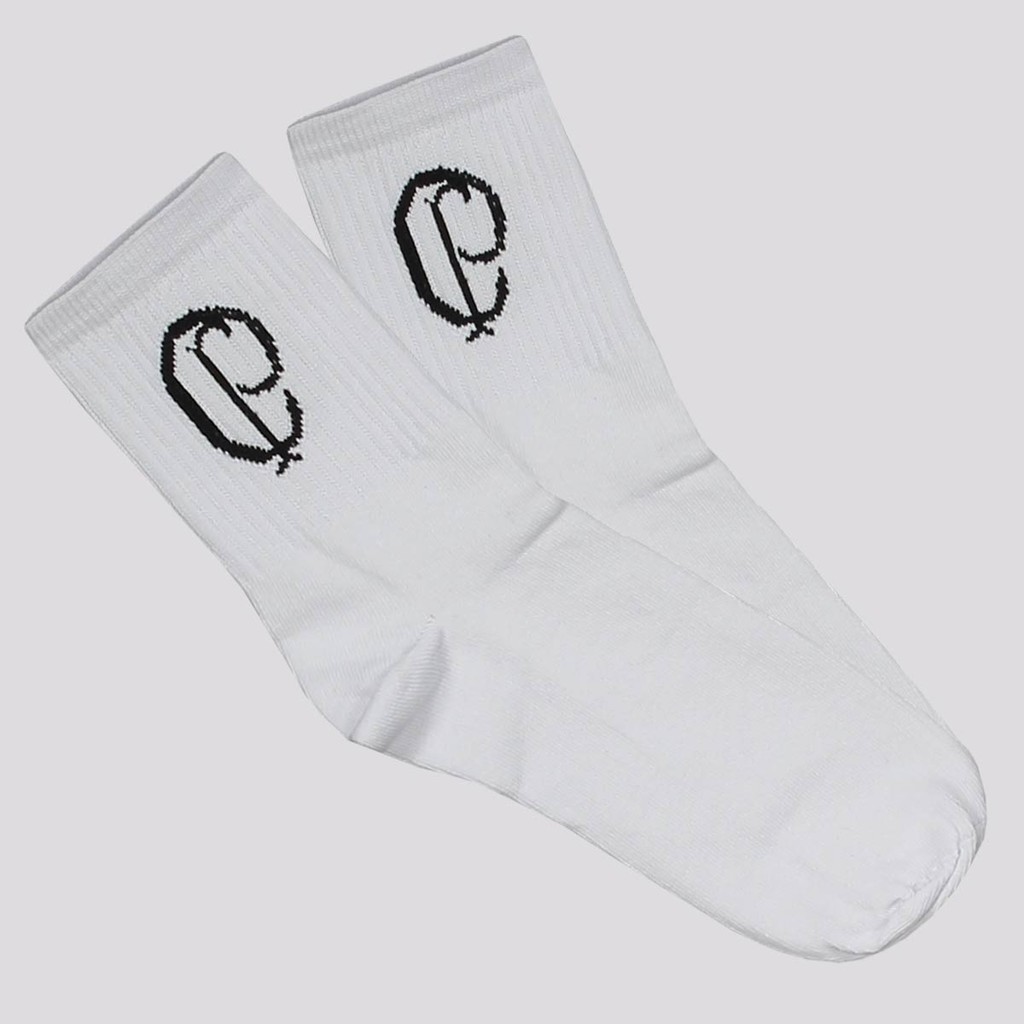 Meia Corinthians CP Branca em Oferta na Shopee