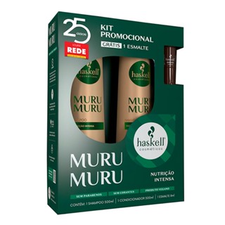 Kit Shampoo + Condicionador Haskell Murumuru 500ml + Esmalte