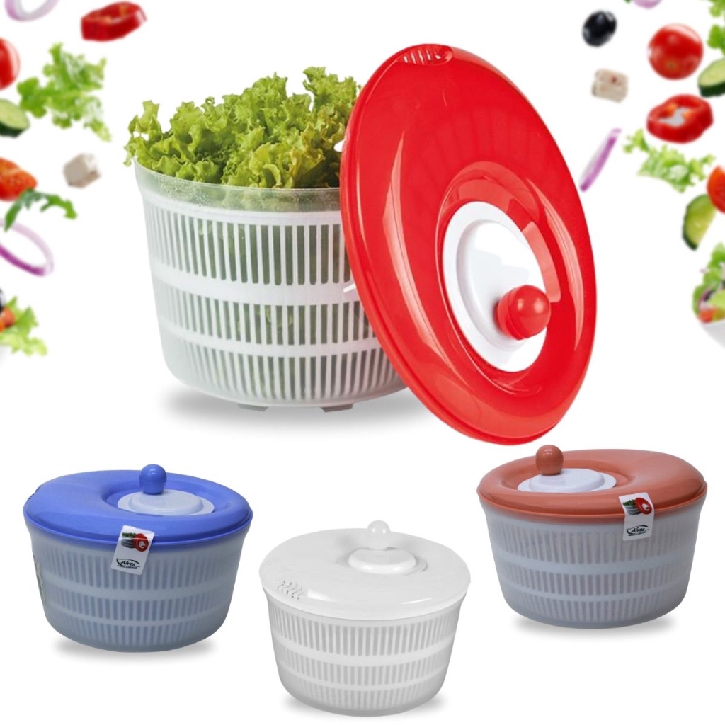 Vasilha Seca Salada Secador Centrifuga Pote de Salada 4,5 L Plástico