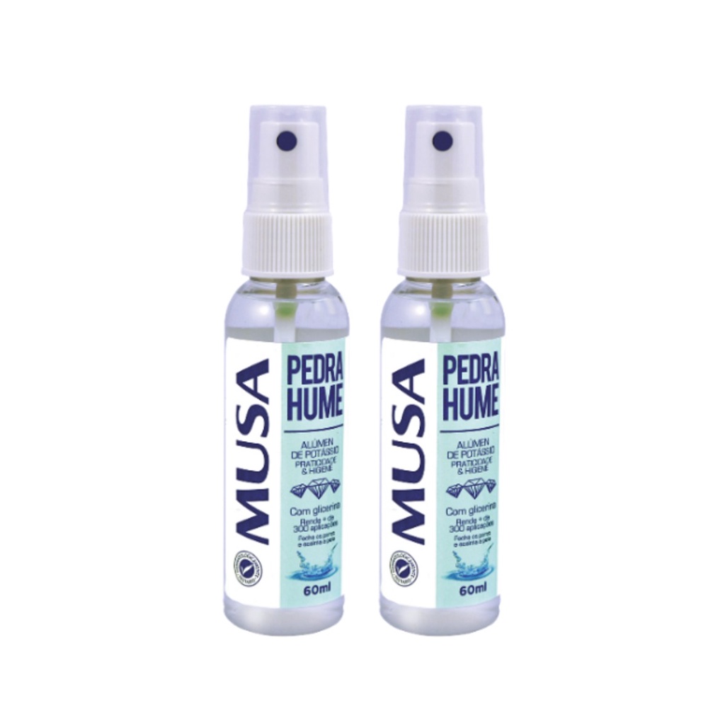 Kit pedra Hume Spray Musa com 2 unidades de 60 ml cada - Pronta Entrega em Oferta na Shopee