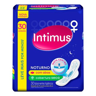 Absorvente Externo Intimus Noturno Cobertura Seca com Abas 30 Unidades
