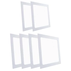 Kit 6 Painel Plafon Luminaria Quadrado Embutir Ultra Slim Led 18w Frio