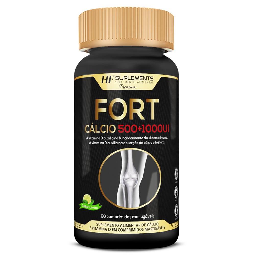 FORT CALCIO 500 + VITAMINA D 1000UI 60 COMPS PREMIUM HF SUPLEMENTS