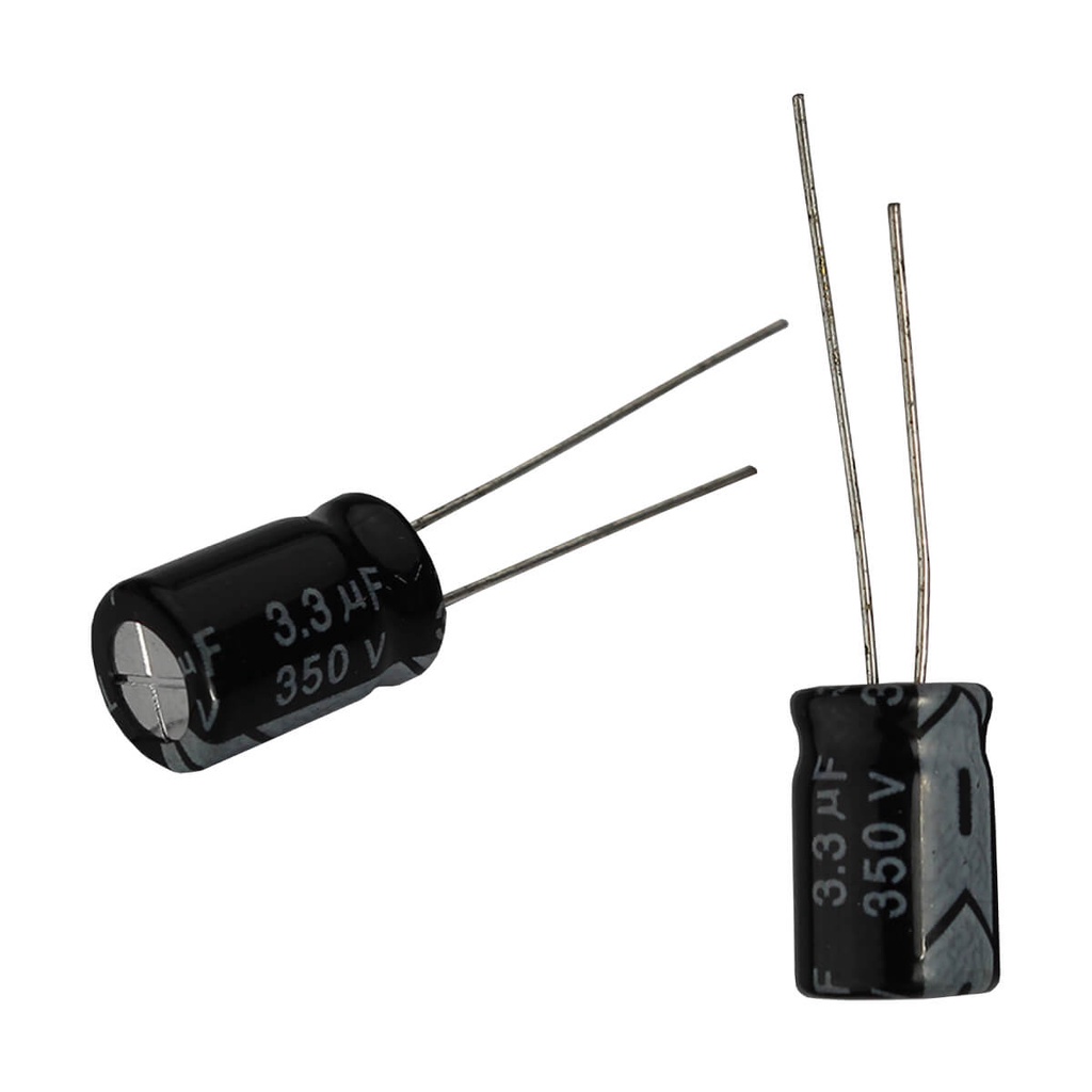 50x Capacitor Eletrolítico 3,3uf x 350v 105º Kit c/50Peças