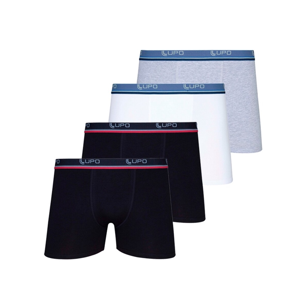Kit com 4 Cuecas Boxer Lupo 523-088