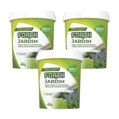 Kit 3 Forth Jardim para Manutenção de Plantas de Jardim 400g
