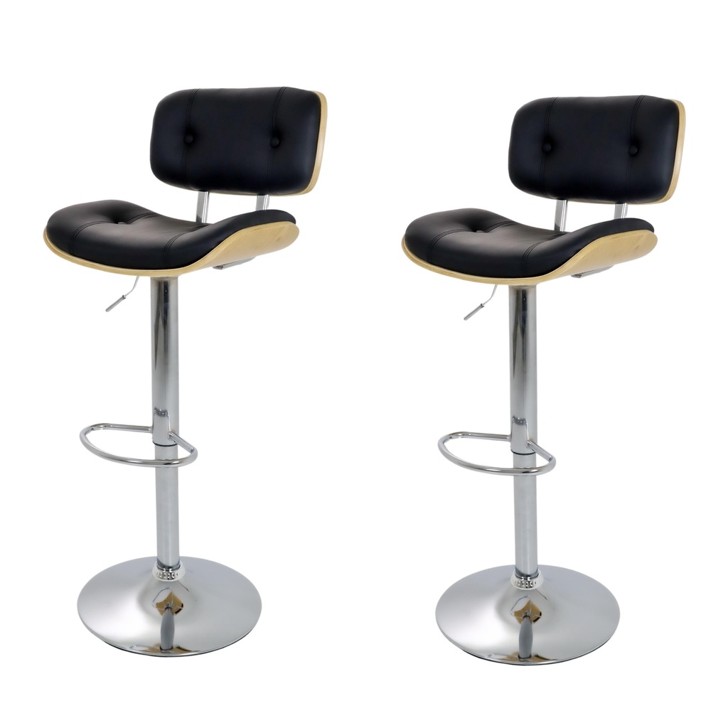 Kit 2 Banquetas Lux Wood Giratórias para Cozinha Área Gourmet Bancada em Oferta na Shopee