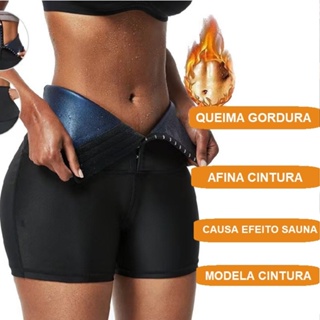 Calças Short Sauna Shorts Da Cintura Slim Leggings em Oferta na Shopee