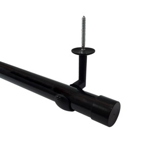 Varao Cortina Luxo 28mm 2,4m Alumínio Com Suportes De Teto